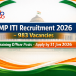 MP ITI भर्ती परीक्षा 2026: प्रशिक्षण अधिकारी पदों के लिए 983 रिक्तियाँ, ऑनलाइन आवेदन 31 जनवरी तक