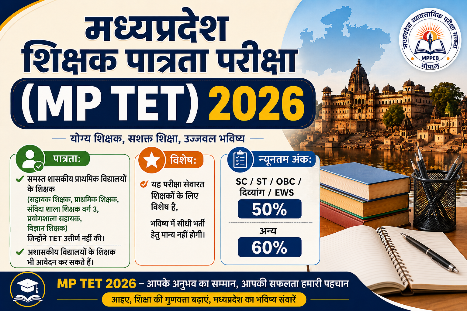 मध्यप्रदेश शिक्षक पात्रता परीक्षा (MP TET) 2026