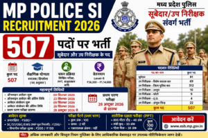MP Police SI Recruitment 2026: 507 पदों पर भर्ती, आवेदन, योग्यता और परीक्षा तिथि